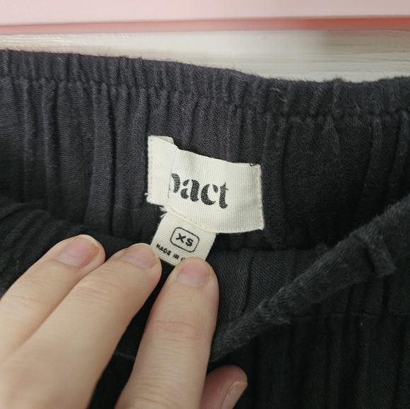 Pact 100% Organic Cotton Split Wide Leg Flat Front Coastal Daily Pants - Picture 5 of 9